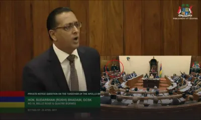 Parlement : Roshi Bhadain expulsé pour «obscene gestures»