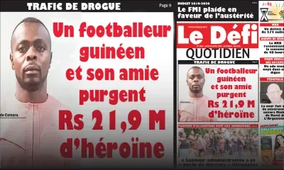 Voici la Une du Defi Quotidien de ce jeudi 25 avril 2019