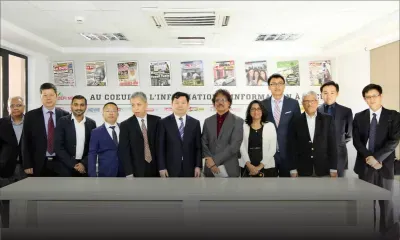 Six représentants des médias chinois à Maurice