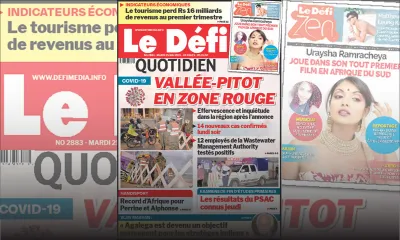Voici la Une du Défi Quotidien de ce mardi 25 mai 2021