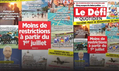 Voici la Une du Défi Quotidien de ce vendredi 25 juin 2021