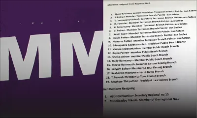 MMM : 19 membres du comité régional du no 1 démissionnent