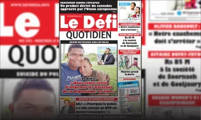 Voici la Une du Defi Quotidien de ce Mercredi 25 septembre 2019
