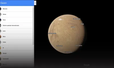 Survoler une quinzaine de planètes et de satellites avec Google Maps