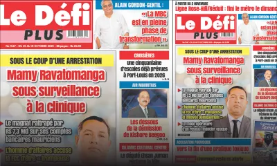 Voici la Une du Défi Plus de ce Samedi 25 Octobre 2025