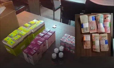 À Bell-Village : flacons de sirops contre la toux, psychotropes et Rs 166 375 saisis