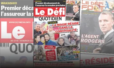 Voici la Une du Défi Quotidien de ce vendredi 25 décembre 2020