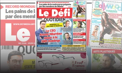 Voici la une du Défi Quotidien de ce jeudi 26 Janvier 2023