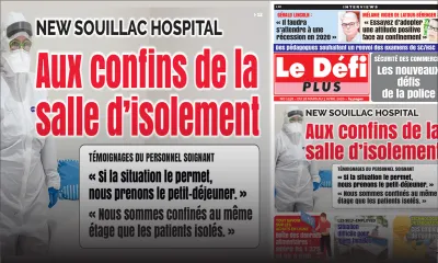 Voici la Une du Défi Plus de ce samedi 28 mars 2020