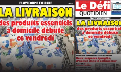 Voici la Une du Defi Quotidien de ce vendredi 27 mars 2020