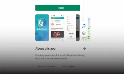 L'application accessible directement sur besafemoris.mu, sur Google Play momentanément off