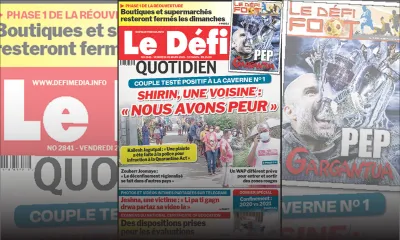 Voici la Une du Défi Quotidien de ce vendredi 26 mars 2021