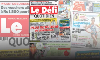 Voici la une du Défi Quotidien de ce mardi 26 avril 2022