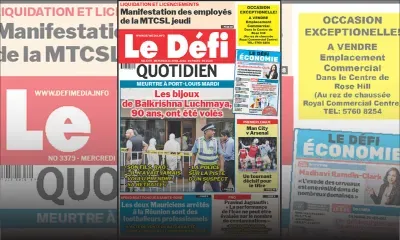 Voici la une du Défi Quotidien de ce Mercredi 26 Avril 2023