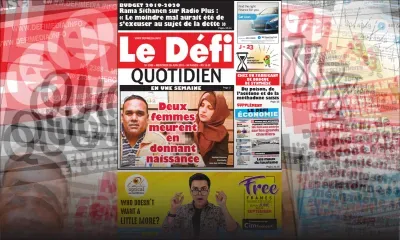 Voici la Une du Défi Quotidien de ce Mercredi 26 Juin 2019