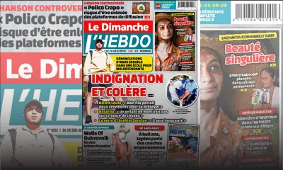 Voici la Une de Le Dimanche/L'Hebdo de ce dimanche 26 Juin 2022