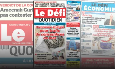 Voici la une du Défi Quotidien de ce Mercredi 26 juillet 2023