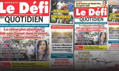 Voici la une du Défi Quotidien de ce Vendredi 26 Juillet 2024