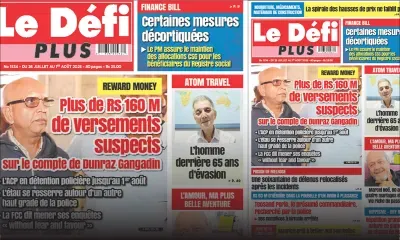 Voici la Une du Défi Plus de ce Samedi 26 Juillet 2025