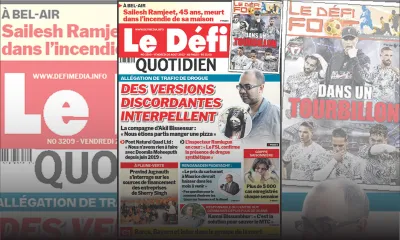 Voici la une du Défi Quotidien de ce vendredi 26 Août 2022