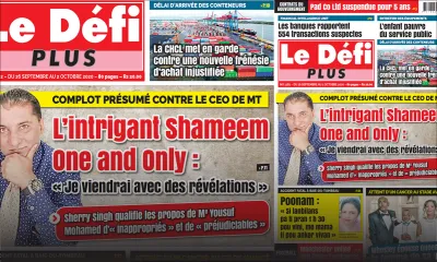 Voici la Une du Defi Plus de ce samedi 26 Septembre 2020