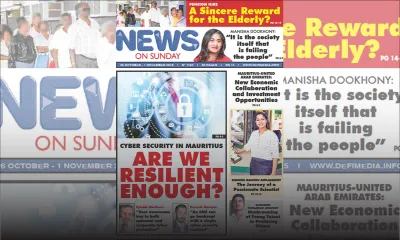 Voici la Une de News On Sunday de ce vendredi 26 Octobre 2018