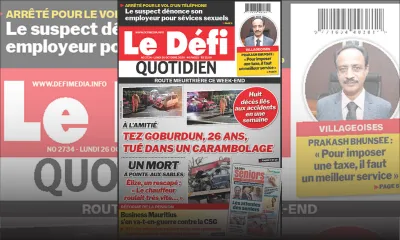 Voici la Une du Défi Quotidien de ce Lundi 26 octobre 2020