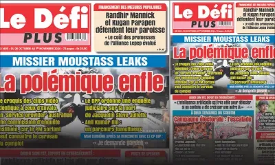 Voici la une du Défi Plus de ce Samedi 26 Octobre 2024