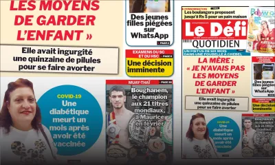 Voici la une du Défi Quotidien de ce jeudi 27 janvier 2022