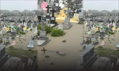 Pluies torrentielles : le cimetière de Cassis inondé