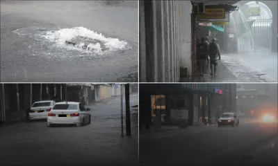 Pluies torrentielles : des accumulations d’eau à Port-Louis