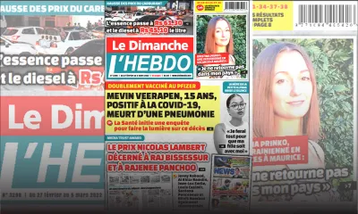 Voici la Une de Le Dimanche/L'Hebdo de ce dimanche 26 février 2022