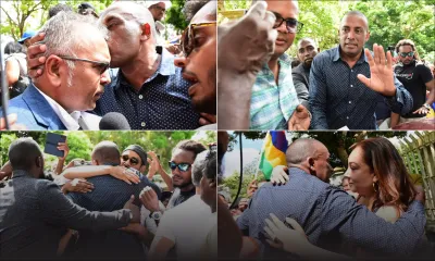 [En images] Libéré sous caution, Bruneau Laurette retrouve sa famille