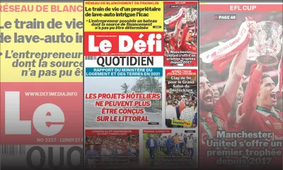 Voici la une du Défi Quotidien de ce lundi 27 Février 2023