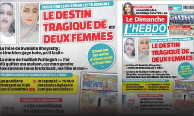 Voici la Une de Le Dimanche/L'Hebdo de ce dimanche 27 mars 2022