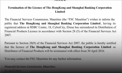 La HSBC ne proposera plus de produits financiers