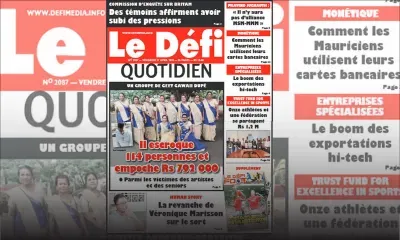Voici la Une du Defi Quotidien de ce vendredi 27 avril