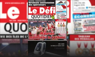 Voici la Une du Défi Quotidien de ce Mercredi 24 Juillet 2019