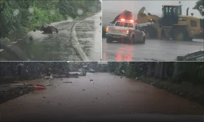 [En images] Avis de fortes pluies :  accumulations d’eau et éboulements de terre à Baie-du-Cap