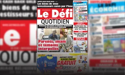 Voici la Une du Défi Quotidien de ce mercredi 27 juin 2018