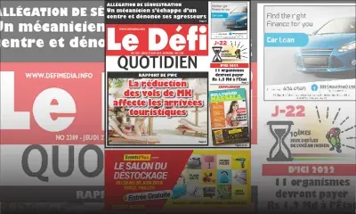 Voici la Une du Défi Quotidien de ce Jeudi 27 Juin 2019