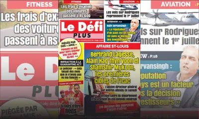 Voici la Une du Défi Plus de ce samedi 27 juin 2020