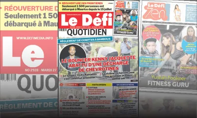Voici la Une du Défi Quotidien de ce mardi 27 juillet 2021