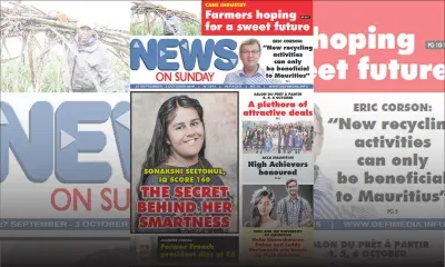 Voici la Une de News on Sunday de ce Vendredi 27 septembre 2019