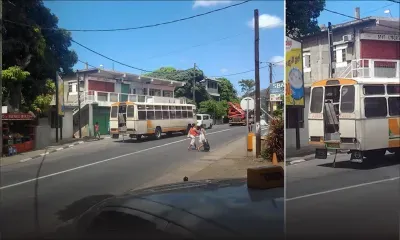 Un bus bondé roule à vive allure et sans porte de secours