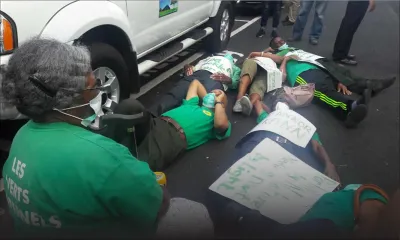 Porlwi by Nature : les Verts fraternels protestent en s’allongeant sur l’asphalte