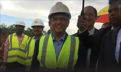 Pravind Jugnauth lors de la pose du premier rail à Richelieu : «La population verra comment le pays s’est transformé»