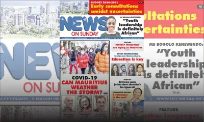 Voici la Une de News on Sunday de ce vendredi 28 février 2020