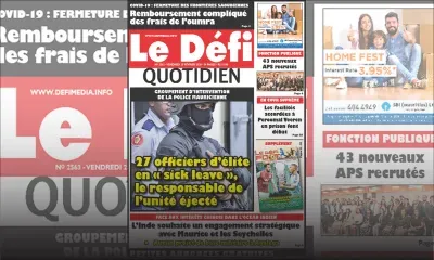 Voici la Une du Défi Quotidien de ce vendredi 28 février 2020
