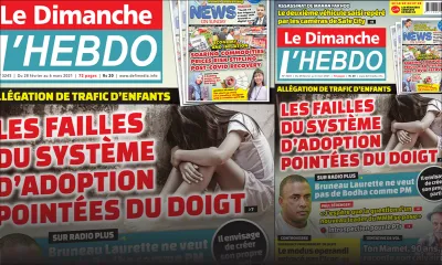 Voici la Une de Le Dimanche/L'Hebdo de ce dimanche 28 février 2021